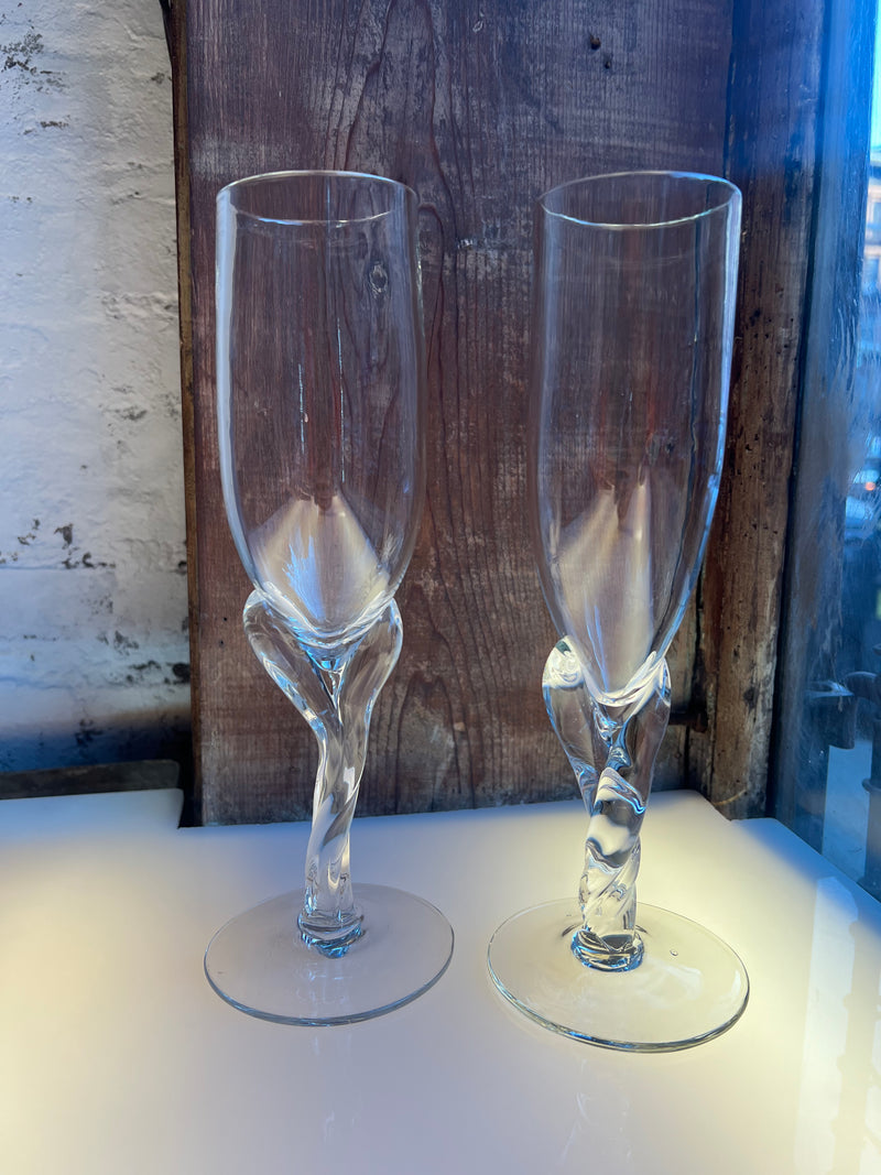 Clear intentions champagne glass