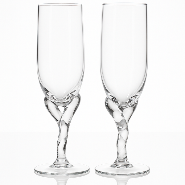 Clear intentions champagne glass