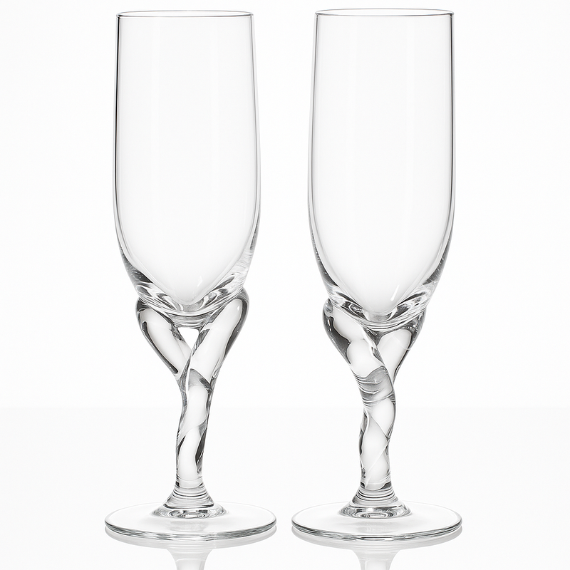 Clear intentions champagne glass