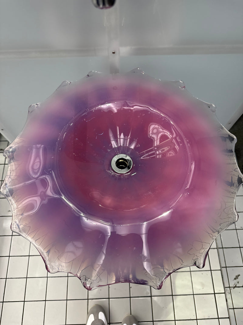 Round totem sink Pink
