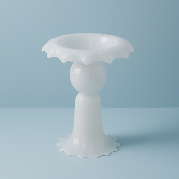 Round totem sink white
