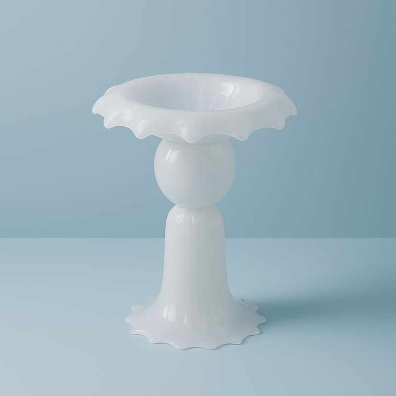 Round totem sink white