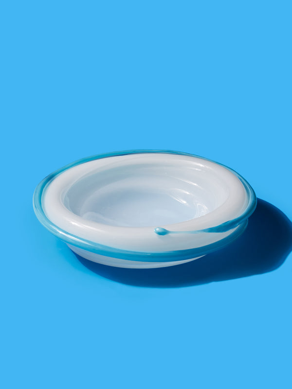 Chunky Plate Swirl (White/Blue)