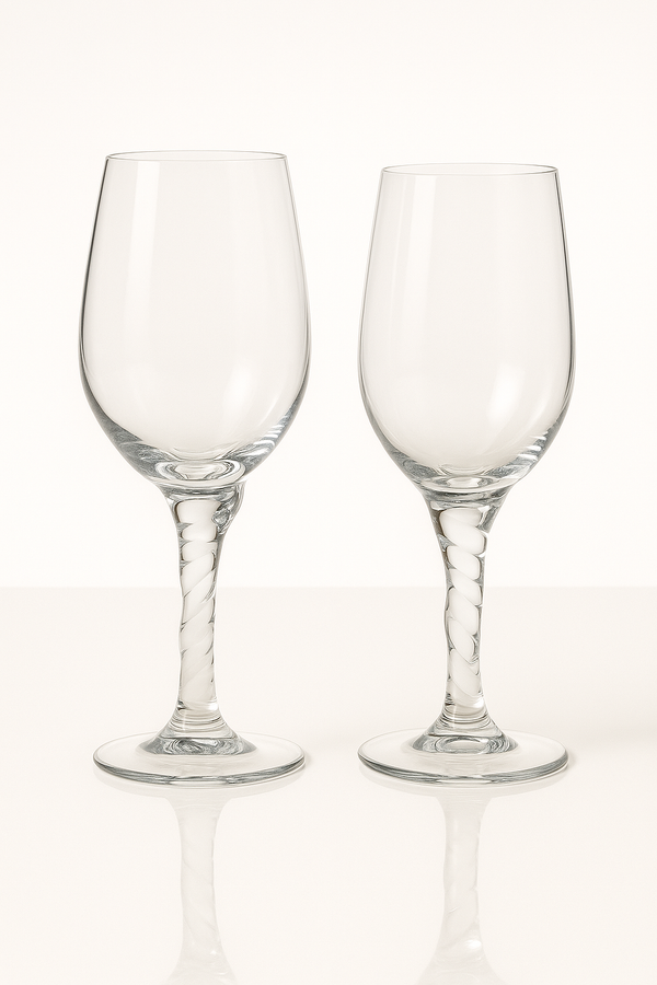 Clear intentions wine glass