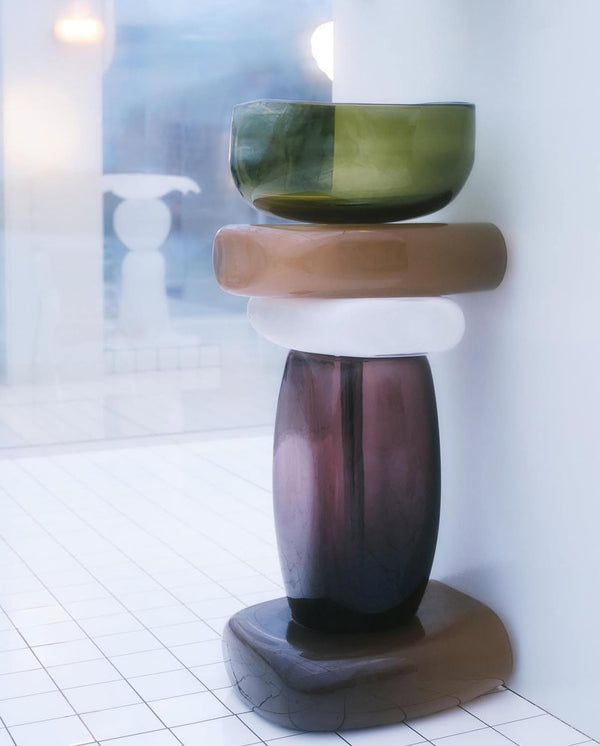 Square totem sink Green