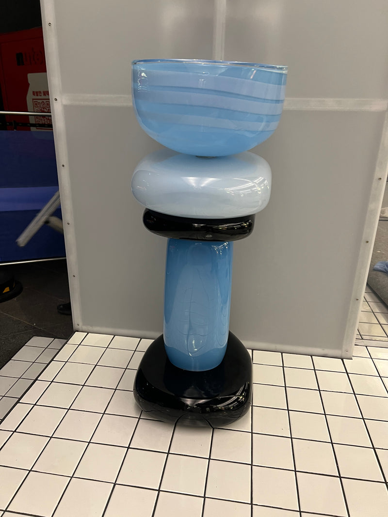 Square totem sink Blue