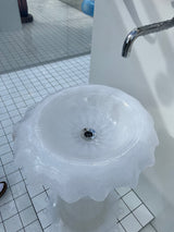 Round totem sink white